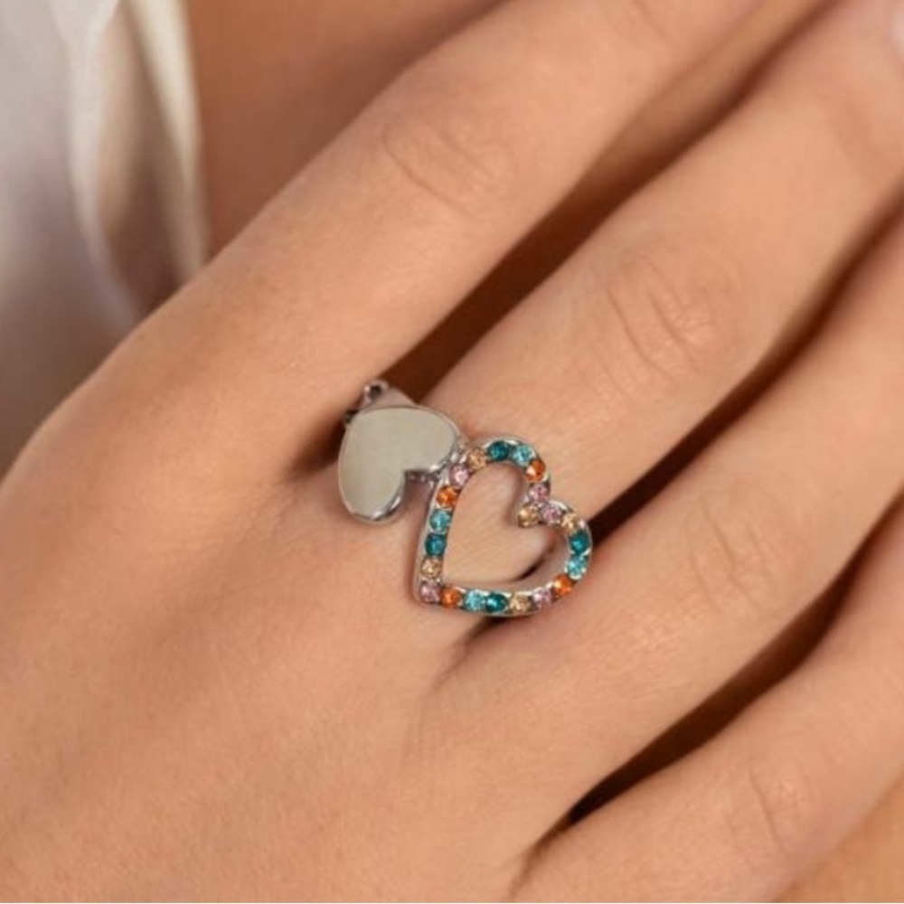 Multicolor Heart Ring